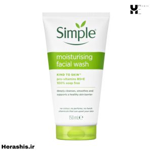 ژل شوینده صورت سیمپل مدل Moistrizing